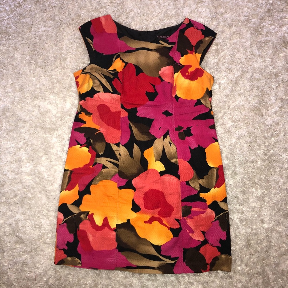 Signature by Robbie Bee Floral Print Dress